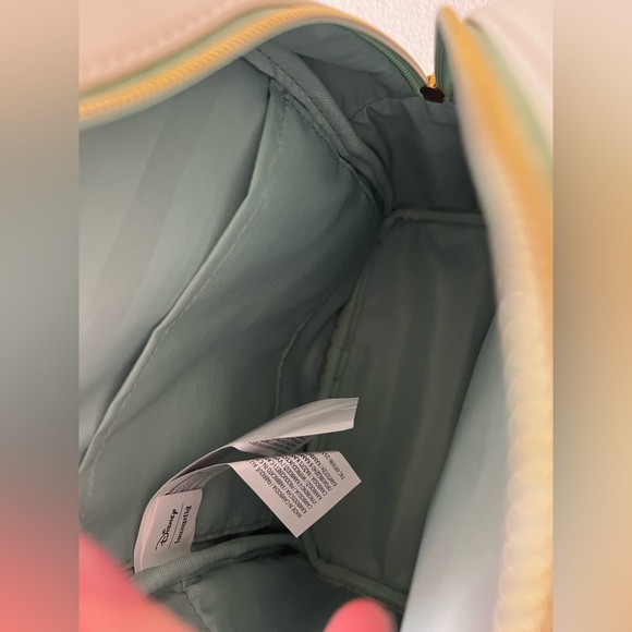 Loungefly Disney cats Cream Mini Backpack with Pastel Green Trim. - Picture 6 of 7